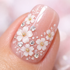 Elegant Blossom Press-On Nails
