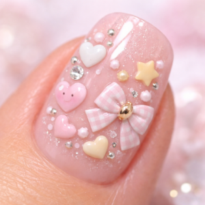 Sweet Pastel Charm Nails